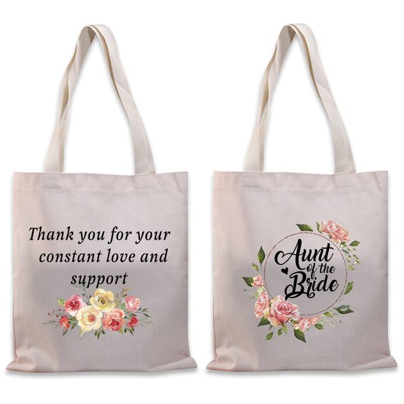 Aunt Of The Bride Tote Bag Wedding Gift Aunt Thank You Your Constant :O - Picture 1 of 7